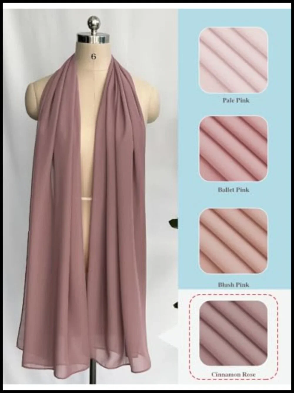 Soft Chiffon Wrap Shawl for Wedding Formal Evening Dress